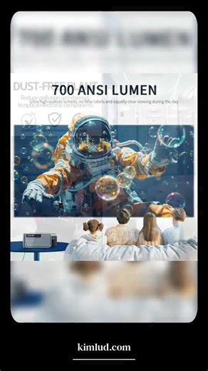 4K LCD Digital Projector Android 11 Home Theater — Black | KIMLUD