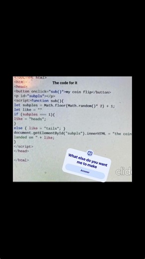 How to make a JavaScript coin flipper