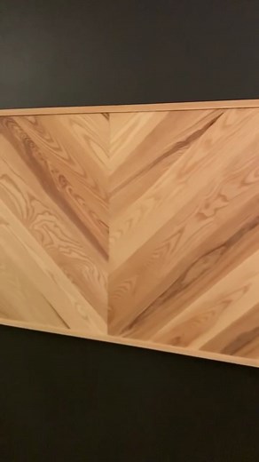 DIY Chevron Wood Headboard Installation
