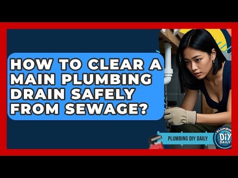 How To Clear A Main Plumbing Drain Safely From Sewage? - Plumbing DIY Daily