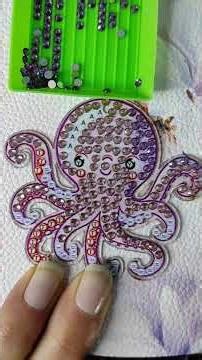 ASMR Pink Octopus Key Ring Diamond Painting #asmrshorts #diamondpainting