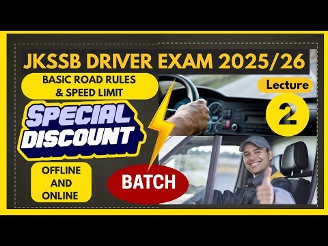 JKSSB DRIVER EXAM 2025 || MCQS || PYQS || BATCH AVAILABLE || @ApniJobsAcademyCompetitiveexam