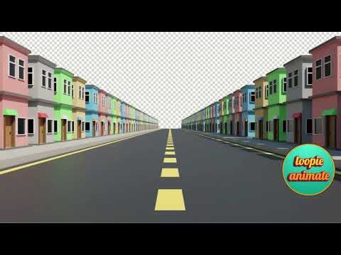 animated cartoon background loop street scene iclone