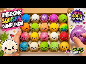 LIVE! Unboxing Squishy Dumplings 🌈 Playing With Cute & Colorful Squishies