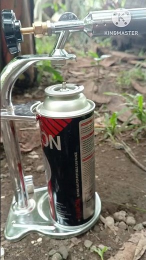 Fix the small butane gas to a long handle torch easily