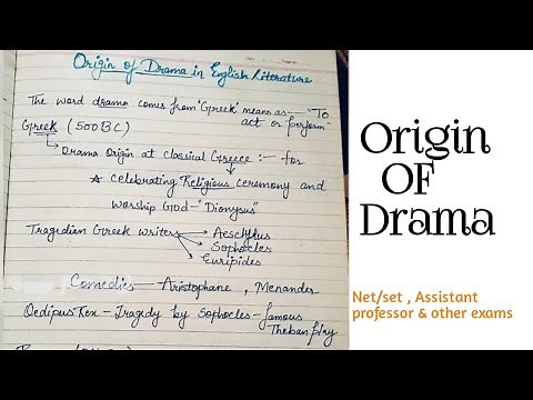 Origin of Drama : History of English Literature