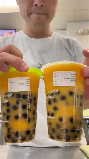 RAY LI | Who likes smoothie with boba? #boba #mango #smoothie #yummy #drink #bobalover #bobashop | Instagram
