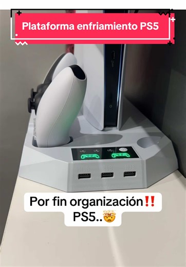Muy útil‼️ Plataforma de enfriamiento y organización para PS5🙌🏼 #ofertastiktok #ps5 #soporte #consola #accesorios