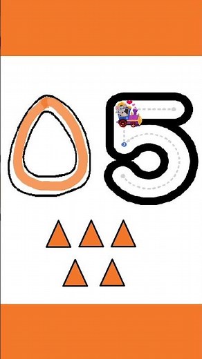 تعلم كتابة الرقم خمسة للأطفال بالعربية والإنجليزية | Writing Number 5 for Kids