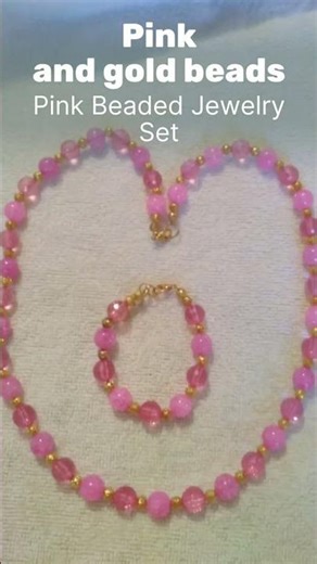 Pink and gold beads