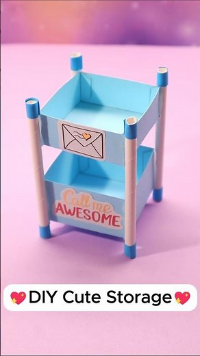 DIY Mini Paper Storage / Easy Paper Craft / Kawaii Origami Organizer #diy #papercraft
