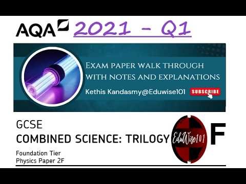 AQA GCSE (2021) Combined Science Physics Paper 2: Q1 Foundation Tier Past Paper Forces