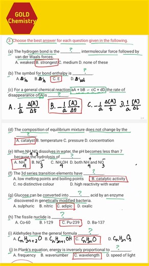 Grade12 old questions Set-5 multiple Choice