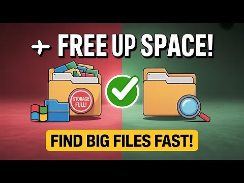 🔍 Find Hidden Large Files on Windows & Free Up Space Fast!
