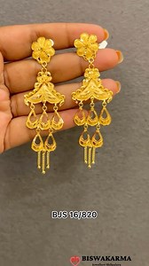 10K views · 78 reactions | BJS Light Weight Long Earring Collection Wt. Under 7.000gm Price Approx 76,500/- Whatsapp For More Details 09874085669 | Biswakarma Jewellery Shilpalaya | Facebook