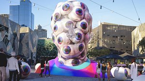 Square eyes: The eyes have it in Fed Square installation’s take on surveillance society