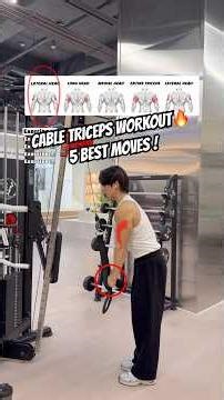 🔸Cable Triceps Workout | Long · Lateral · Medial Head Focus🔥 #gymtips #fitnessshorts #arms