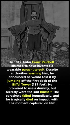 The Inventor Who Jumped Off the Eiffel Tower to Test His Invention 🤯💔