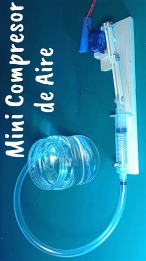 Como Lo Hice Inventor on Instagram: "Mini compresor casero con jeringa #minicomprosor #minibomba #jeringacasera #inventoscaseros #proyectodeciencia"