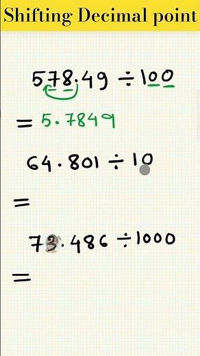 How to Divide Decimals by Powers of 10? #maths #mathstricks #mathematics #division