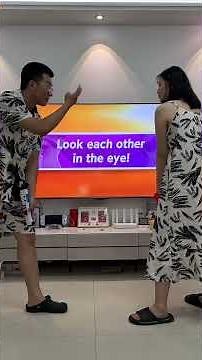 Couple's daily game, see who has better English listening skills