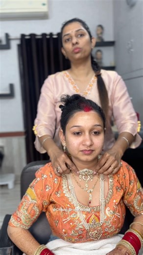 My gorgeous reception bride in making😍 #CBW #chhavibridalworld #bridalmakeupartist #jodhpur