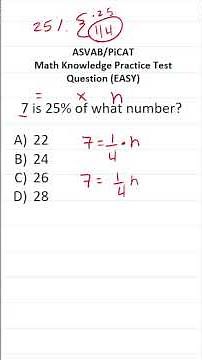 Translating Statements into an Equation: ASVAB/PiCAT Math Knolwedge Practice Test Q