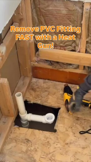 Removing a glued PVC connection doesn’t have to be stressful! In this YouTube Short, I show how I safely removed a PVC fitting using a heat gun at the right temperature no fumes, no mess, and perfect for beginner DIYers. I’m prepping the drain pipe for my full DIY Bathtub Installation and wanted to show this quick, safe method anyone can try at home. There are several ways to remove a PVC connection, but the heat-gun method worked perfectly for this project! 👉 Watch my full video: “DIY Bathtub 