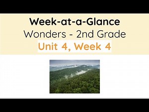 Unit 4, Week 4 - Wonders 2nd Grade - Week at a Glance