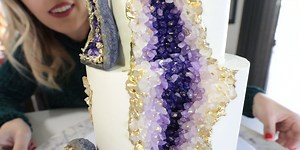 We tried this geode cake we saw on Instagram to see if it tastes as good as it looks