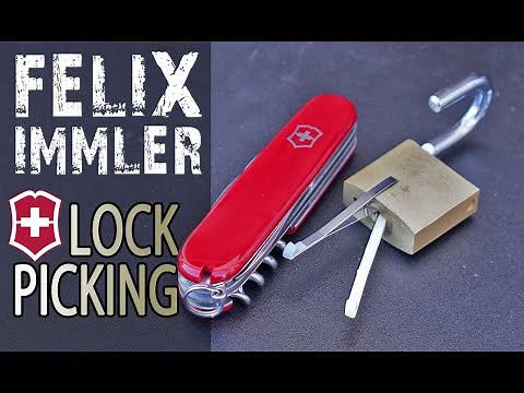 How to open a lock with a Swiss Army Knife / Lock picking with the tools of a Victorinox SAK.