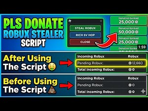 (Winter UPD 🤑) Pls Donate Robux Stealer Script 🤤| Keyless 🤫| Get Infinite Robux Now 💸 |Steal HAZEM💰