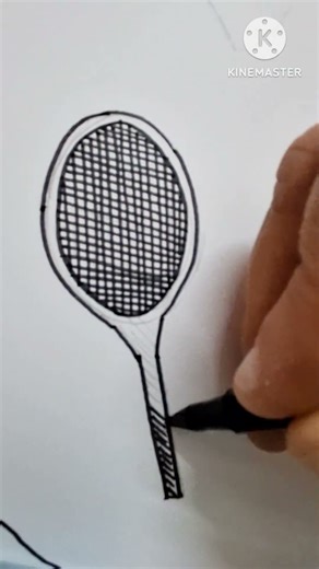 Racket Drawing🎾 #shorts #viral #youtubeshorts #trending #short #ytshorts #youtube #shortsfeed #art