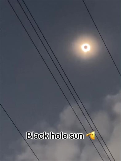 Black hole sun🫡#solareclipse#texas#blackholesun#fyp#video#viral#sun