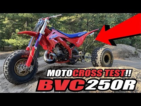 Modern ATC250R- CR250R Three wheeler MOTOCROSS RIDE TEST