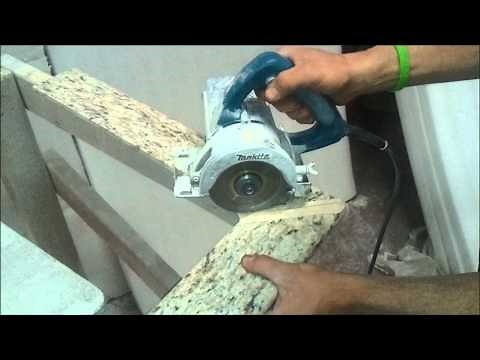 How To: Mitre Cut Granite Bullnose Tiles at 45 Degree Angle - Bath and Granite 4 Less