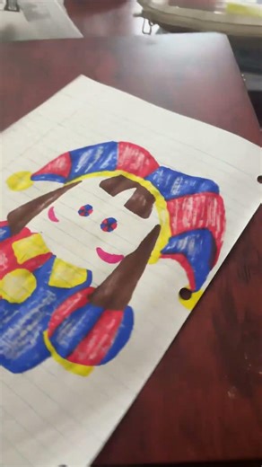 How it feels drawing on ruled paper 🙃 #theamazingdigitalcircus #shorts #fandom #drawing