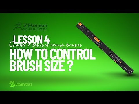 How to Control Brush Size in Zbrush | Lesson 4 | Chapter 2 | Zbrush 2021.5 Essentials Training