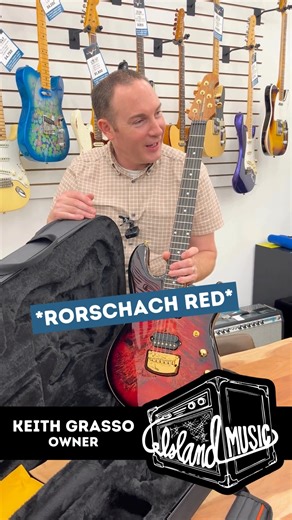 The Music Man Richardson Cutlass in Rorschach Red! #musicman #cutlass #jasonrichardson #islandmusiccompany #guitarshop | Island Music Company