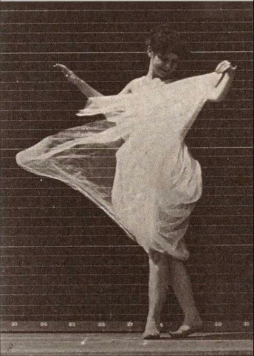 Animation of 'Dancing Woman', plate 187 from 'Animal Locomotion', 1887 Eadweard Muybridge