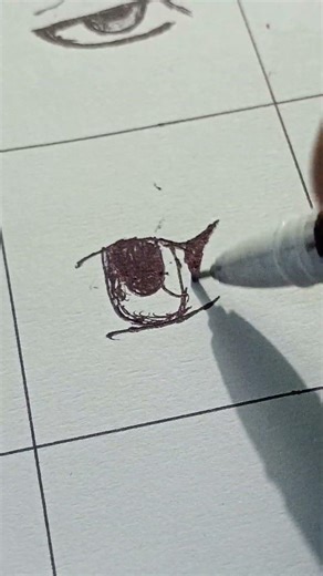 Anime Eye Drawing Part 12 😢👁️ | Crying Eye with Realistic Tears (So Satisfying!)#drawing#shorts