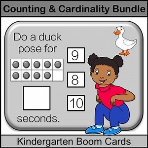 Kindergarten Math Center Boom Card Bundle: Counting & Cardinality