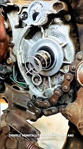 Solution to prevent the front gear from shaking#shorts #satisfying #mechanic #working