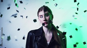 boring party neon light people sad birthday girl