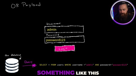 How can hackers guarantee access during a login attempt, even without knowing the password? 🤔 The answer lies in the simple SQL Injection "OR" payload. #SQLInjection #EthicalHacking #Cybersecurity #ORPayload | NetworkChuck