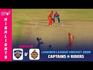 Indian Captains vs Royal Riders Punjab Full Highlights | Match 10 | Legends League Cricket 2026