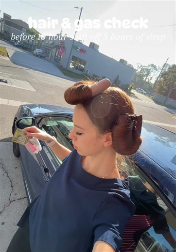 almost mini vacation time… but first.. we WORK! #haircheck #getgaswithme #beforeworkvlog #luvnoradoll #noracraven @nora craven