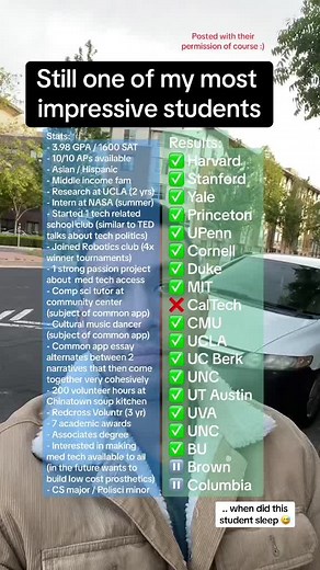 Still one of the most impressive students I’ve had in a couple years . . . . . . . . #collegetok #college #collegeadmissions #collegeapplications #collegeapps #onthisday
