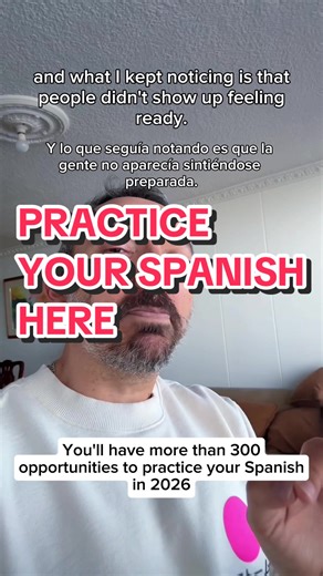 Last year, instead of posting more tips: We hosted 328 live Spanish events. Conversation clubs. Listening practice. Speaking labs. Grammar in context. Real Spanish with real people. And here’s what one member, Adrienn, said: “My brain switched to Spanish mode. I use this platform every day and now my brain thinks in Spanish automatically. I even greeted a colleague on Zoom with a cheerful ‘Hola.’ That’s when I knew Spanish had become part of me.” That’s not motivation. That’s immersion. That’s w