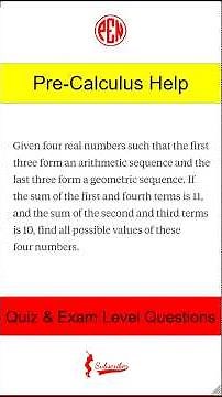 (Pre-Calculus/Sequence) Solving Four Number Sequences: Arithmetic and Geometric (Quiz-Exam)